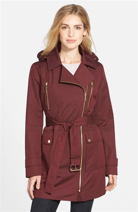 michael kors yellow trench coat|Michael Kors removable hood coats.